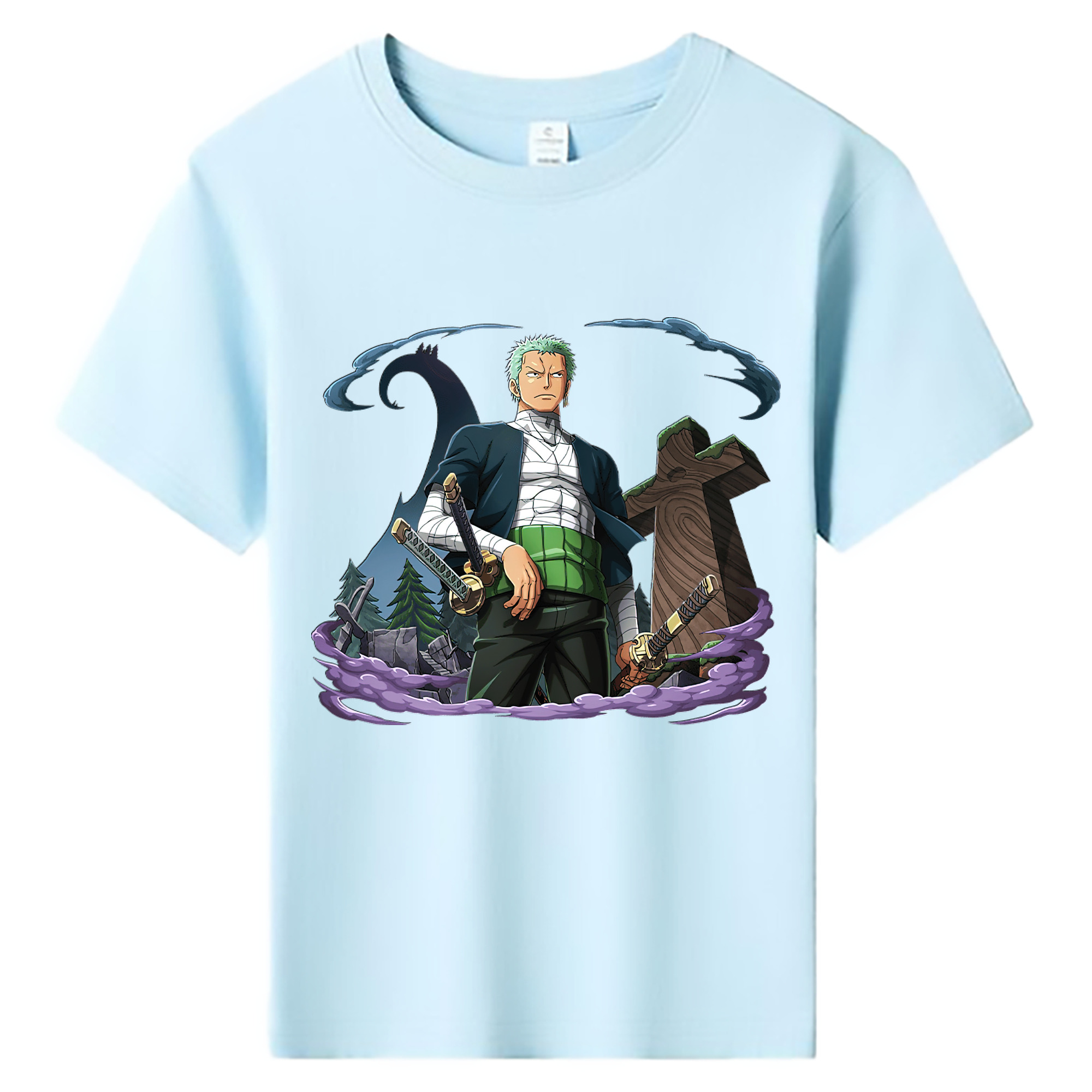 ワンピース ロロノア・ゾロ ONE PIECE Roronoa Zoro 綿100％キッズTシャツ（フロントプリント）